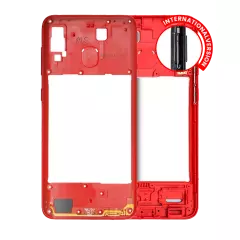 Mid-Frame Housing For Samsung Galaxy A20 (A205 / 2019) (International Version) (Red)