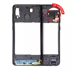 Mid-Frame Housing For Samsung Galaxy A20 (A205 / 2019) (US Version) (Black)