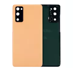 Back Cover Glass With Camera Lens For Samsung Galaxy S20 FE (Service Pack) (Cloud Orange)