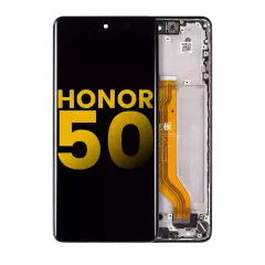 OLED Assembly With Frame For Honor 50 (Refurbished) (Midnight Black)
