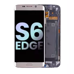 OLED Assembly With Frame For Samsung Galaxy S6 Edge (CDMA: Verizon / Sprint) (Service Pack) (Gold)