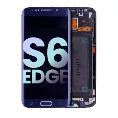 OLED Assembly With Frame For Samsung Galaxy S6 Edge (CDMA: Verizon / Sprint) (Service Pack) (Black Sapphire)