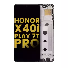 LCD Assembly With Frame For Honor X40i / Play7T Pro (Refurbished) (Black)