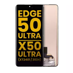 OLED Assembly Without Frame For Motorola  Moto Edge 50 Ultra / X50 Ultra (XT2401 / 2024) (Refurbished) (All Colors)