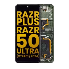 Inner OLED Assembly With Frame For Motorola Razr Plus 2024 / Razr 50 Ultra (XT2451 / 2024) / Razr Plus 2025 (XT2557) (Refurbished) (Spring Green)