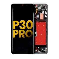 OLED Assembly With Frame For Huawei P30 Pro (Refurbished) (Black)