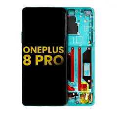 OLED Assembly With Frame For OnePlus 8 Pro (Refurbished) (Glacial Green)