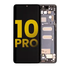 OLED Assembly With Frame Compatible For TCL 10 Pro (Refurbished) (Gray)