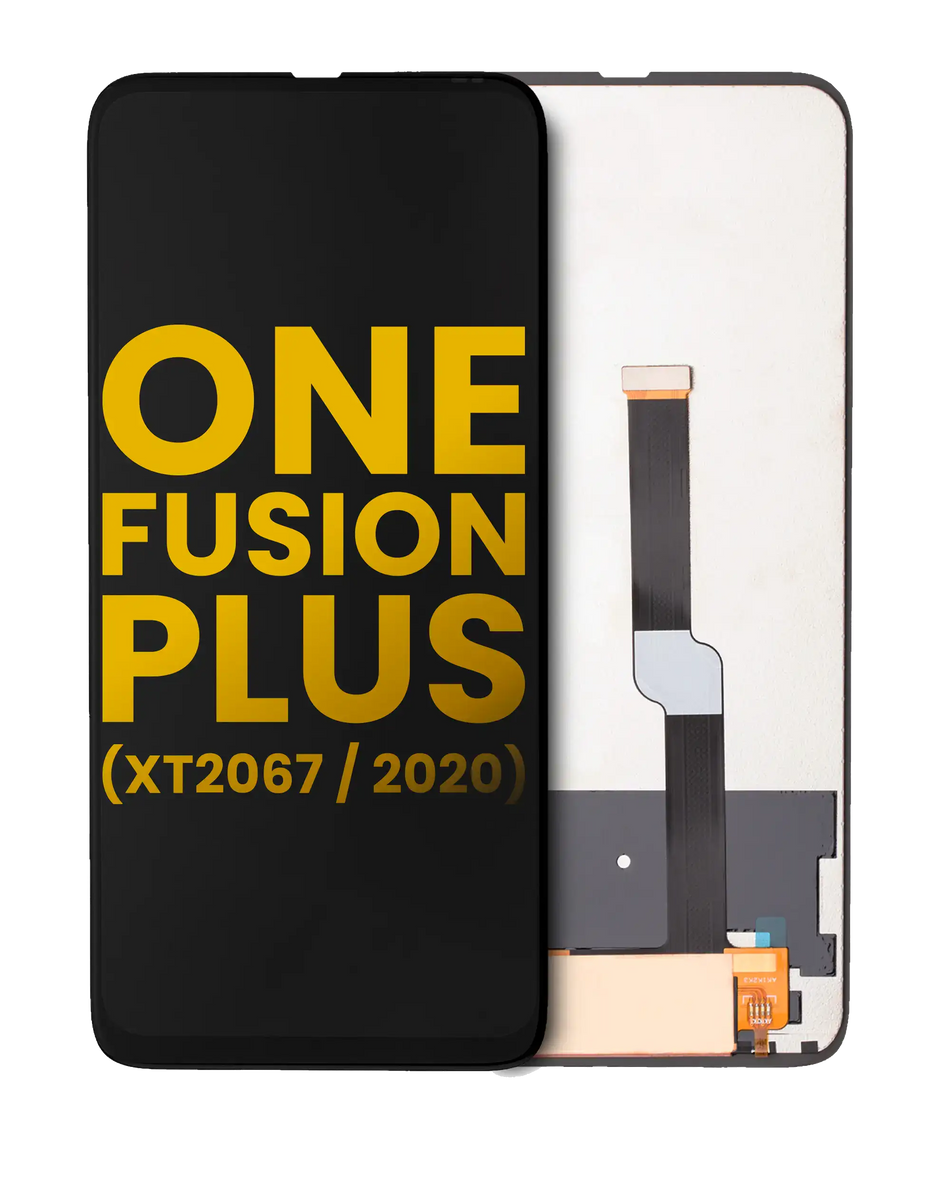 LCD Assembly Without Frame Compatible For Motorola One Fusion Plus (XT2067 / 2020) (Refurbished) (Black)