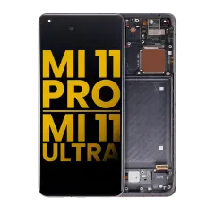 OLED Assembly With Frame For Xiaomi Mi 11 Pro / Mi 11 Ultra (Refurbished) (Black)