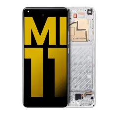 OLED Assembly With Frame For Xiaomi Mi 11 (Refurbished) (Cloud White)