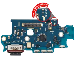 Charging Port Board With Sim Card Reader For Samsung Galaxy S24 Plus 5G (S9260) (Dual Card Version) (Premium)