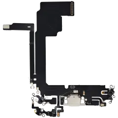 Charging Port Flex Cable For iPhone 15 Pro Max (Aftermarket Plus) (White Titanium)