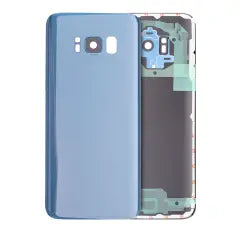 Back Cover Glass With Camera Lens For Samsung Galaxy S8 (No Logo) (Aftermarket Plus) (Coral Blue)