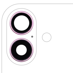 Back Camera Lens With Bracket & Bezel For iPhone 16 / 16 Plus (Pink) (2 Piece Set) (Premium)