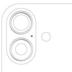 Back Camera Bezel Ring Only For iPhone 16 / 16 Plus (White) (2 Piece Set)