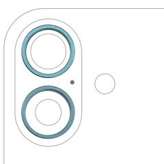 Back Camera Bezel Ring Only For iPhone 16 / 16 Plus (Teal) (2 Piece Set)