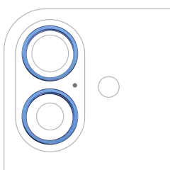 Back Camera Bezel Ring Only For iPhone 16 / 16 Plus (Ultramarine) (2 Piece Set)