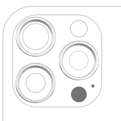 Back Camera Bezel Ring Only For iPhone 16 Pro / 16 Pro Max (White Titanium) (3 Piece Set)