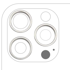 Back Camera Bezel Ring Only For iPhone 16 Pro / 16 Pro Max (Natural Titanium) (3 Piece Set)