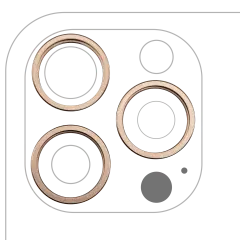 Back Camera Bezel Ring Only For iPhone 16 Pro / 16 Pro Max (Desert Titaniuml) (3 Piece Set)