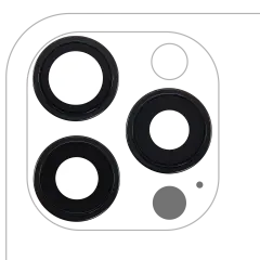 Back Camera Lens With Bracket & Bezel For iPhone 16 Pro / 16 Pro Max (Black Titanium) (3 Piece Set) (Premium)