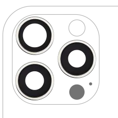 Back Camera Lens With Bracket & Bezel For iPhone 16 Pro / 16 Pro Max (Natural Titanium) (3 Piece Set) (Premium)