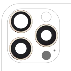 Back Camera Lens With Bracket & Bezel For iPhone 16 Pro / 16 Pro Max (Desert Titanium) (3 Piece Set) (Premium)