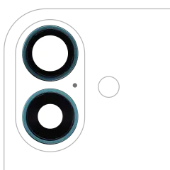 Back Camera Lens With Bracket & Bezel For iPhone 16 / 16 Plus (Teal) (2 Piece Set) (Premium)