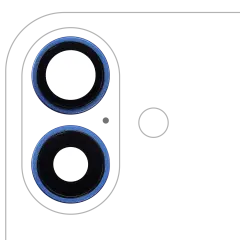 Back Camera Lens With Bracket & Bezel For iPhone 16 / 16 Plus (Ultramarine) (2 Piece Set) (Premium)