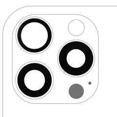 Back Camera Lens (Glass Only) With Adhesive For iPhone 16 Pro / 16 Pro Max (3 Piece Set) (Aftermarket Plus) (10 Pack)