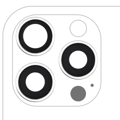 Back Camera Lens With Bracket & Bezel For iPhone 16 Pro / 16 Pro Max (White Titanium) (3 Piece Set) (Premium)