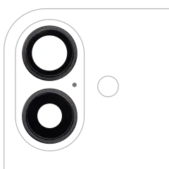 Back Camera Lens With Bracket & Bezel For iPhone 16 / 16 Plus (Black) (2 Piece Set) (Premium)