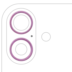 Back Camera Bezel Ring Only For iPhone 16 / 16 Plus (Pink) (2 Piece Set)