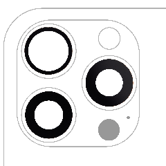 Back Camera Lens (Glass Only) With Adhesive For iPhone 15 Pro Max (3 Piece Set) (Aftermarket Plus)