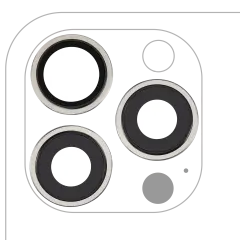 Back Camera Lens With Bracket & Bezel For iPhone 15 Pro Max (3 Piece Set) (Premium) (White Titanium)
