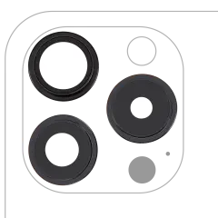 Back Camera Lens With Bracket & Bezel For iPhone 15 Pro (3 Piece Set) (Premium) (Black Titanium)