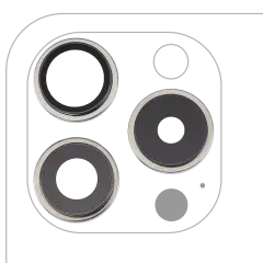 Back Camera Lens With Bracket & Bezel For iPhone 15 Pro (3 Piece Set) (Premium) (White Titanium)