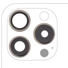 Back Camera Lens With Bracket & Bezel For iPhone 15 Pro (3 Piece Set) (Premium) (Natural Titanium)