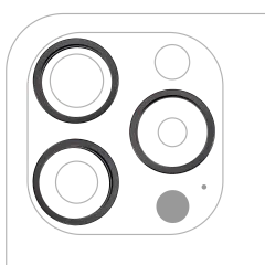 Back Camera Bezel Ring Only For iPhone 15 Pro (Black Titanium) (3 Piece Set)