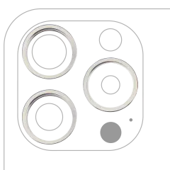 Back Camera Bezel Ring Only For iPhone 15 Pro (White Titanium) (3 Piece Set)