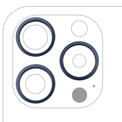 Back Camera Bezel Ring Only For iPhone 15 Pro (Blue Titanium) (3 Piece Set)