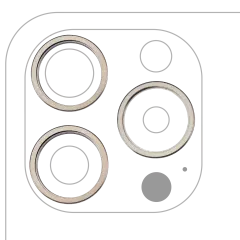 Back Camera Bezel Ring Only For iPhone 15 Pro (Natural Titanium) (3 Piece Set)