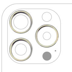 Back Camera Bezel Ring Only For iPhone 15 Pro Max (Natural Titanium) (3 Piece Set)