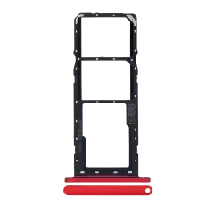Dual Sim Card Tray For Motorola Moto G8 Power Lite (XT2055 / 2020) (Red)