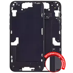 Mid-Frame Housing  W/ Small Parts For iPhone 15 Plus (EU / Global Version) (Aftermarket Plus) (Black)