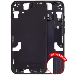 Mid-Frame Housing  W/ Small Parts For iPhone 15 (US Version) (Aftermarket Plus) (Black)