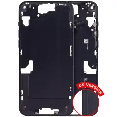 Mid-Frame Housing  W/ Small Parts For iPhone 15 Plus (US Version) (Aftermarket Plus) (Black)