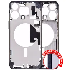 Mid-Frame Housing  W/ Small Parts For iPhone 15 Pro Max (EU / Global Version) (Aftermarket Plus) (Blue Titanium)