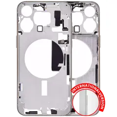 Mid-Frame Housing  W/ Small Parts For iPhone 15 Pro Max (EU / Global Version) (Aftermarket Plus) (White Titanium)